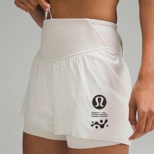 Lululemon Nulux Road To Trail HR Short 4" AIR-SENSE PERFORATION BONE 🦴 Size 2